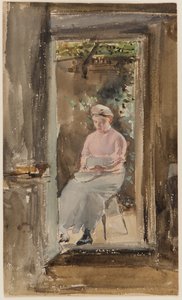 Note rose: Écosser des pois, 1883-84 - James Abbott McNeill Whistler